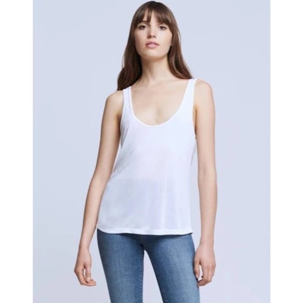 L'Agence Perfect Fit scoop tank Size L, off-white, sub knit modal
